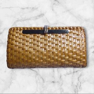 Rodo Vintage Wood and Gold Handbag